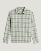 Free Fly Seawool Oversized Flannel L/S Shirt-Plaid Oil Green
