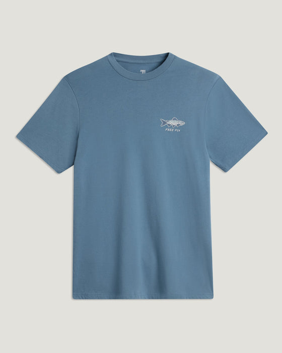 Free Fly Osprey Catch Tee-Pacific Blue