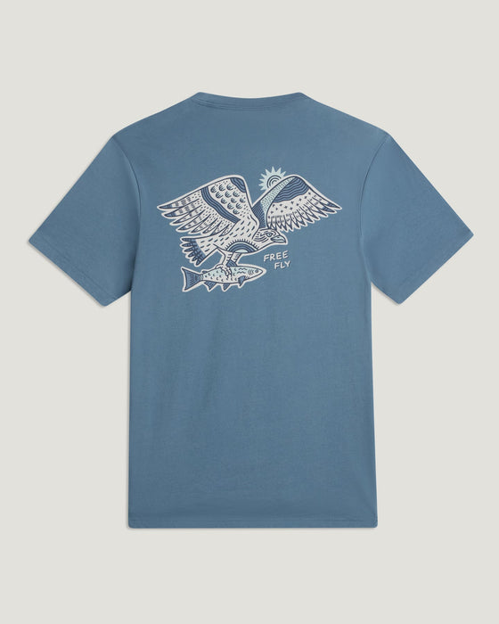 Free Fly Osprey Catch Tee-Pacific Blue