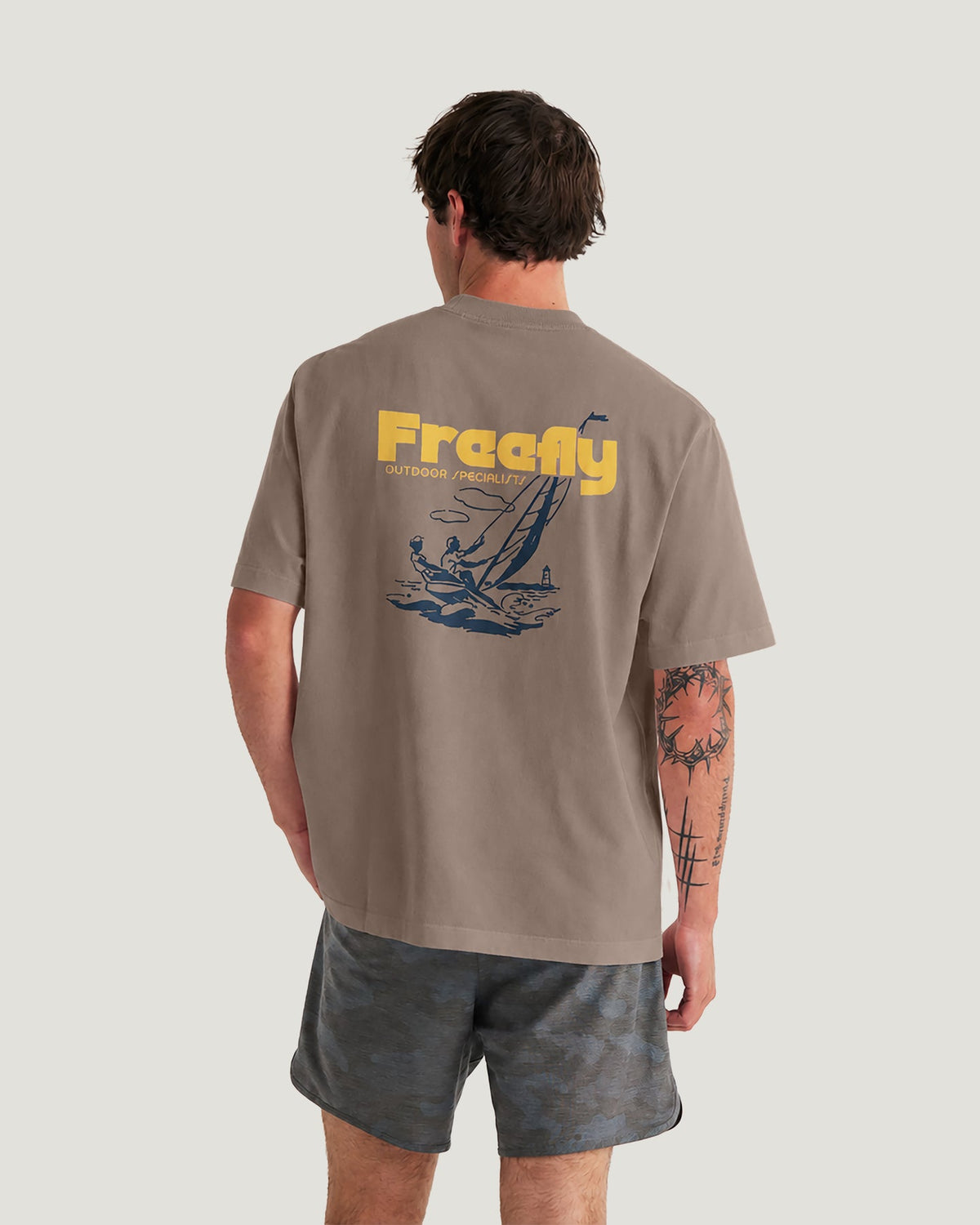 Free Fly Outdoor Specialists Relaxed Tee-Fossil