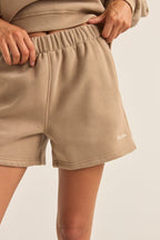Rhythm Logo Fleece Shorts-Taupe