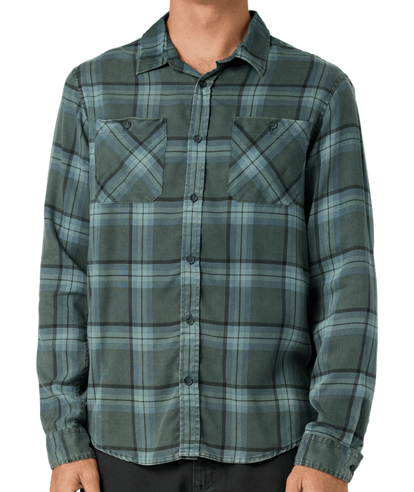 O'Neill OG Printed Flannel L/S Shirt-Hunter Green