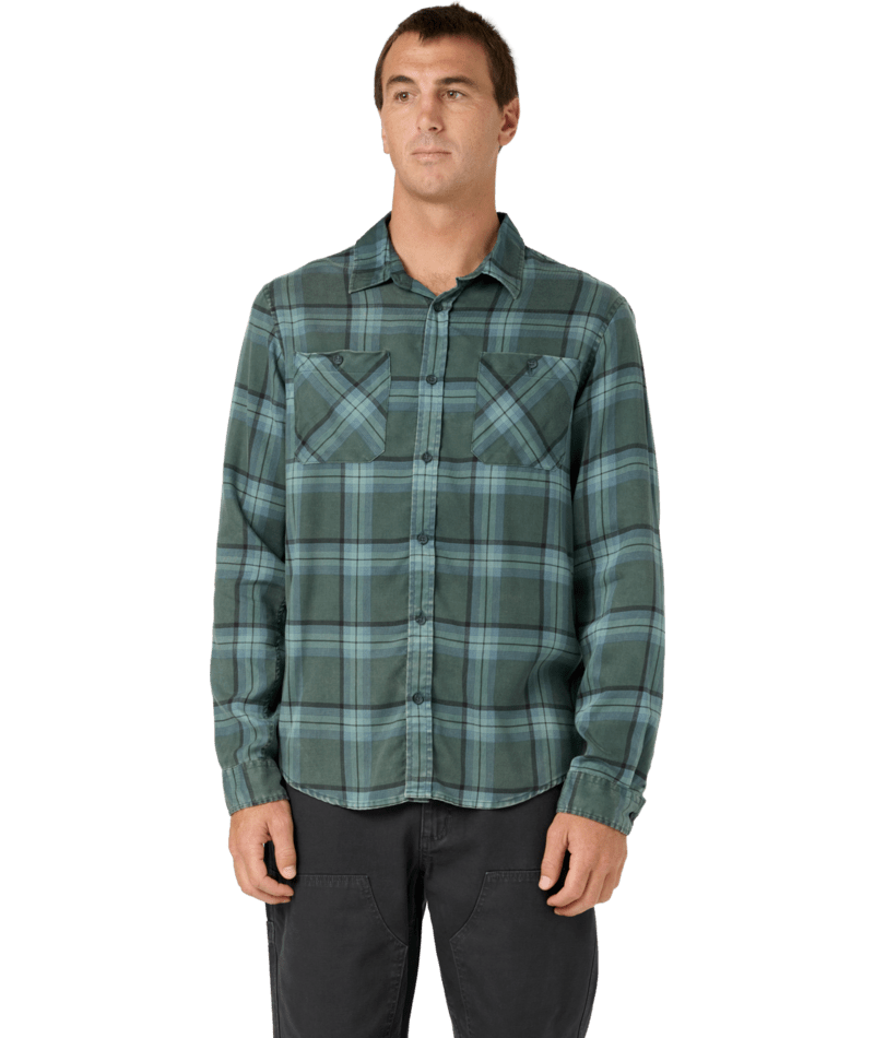 O'Neill OG Printed Flannel L/S Shirt-Hunter Green