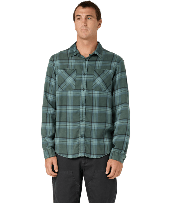 O'Neill OG Printed Flannel L/S Shirt-Hunter Green
