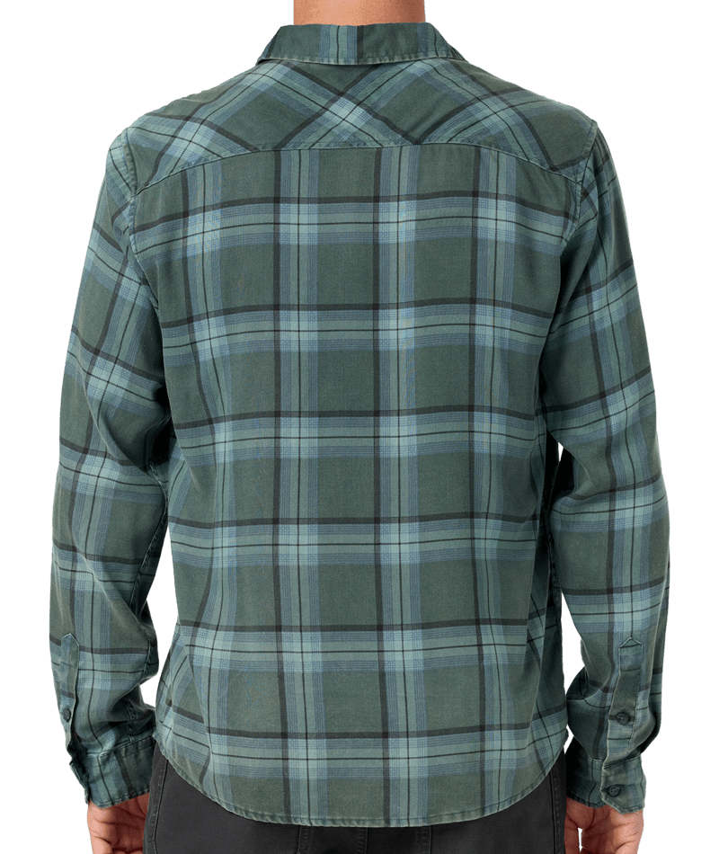 O'Neill OG Printed Flannel L/S Shirt-Hunter Green