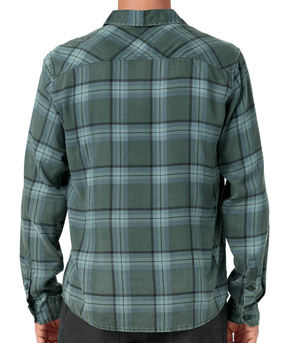 O'Neill OG Printed Flannel L/S Shirt-Hunter Green