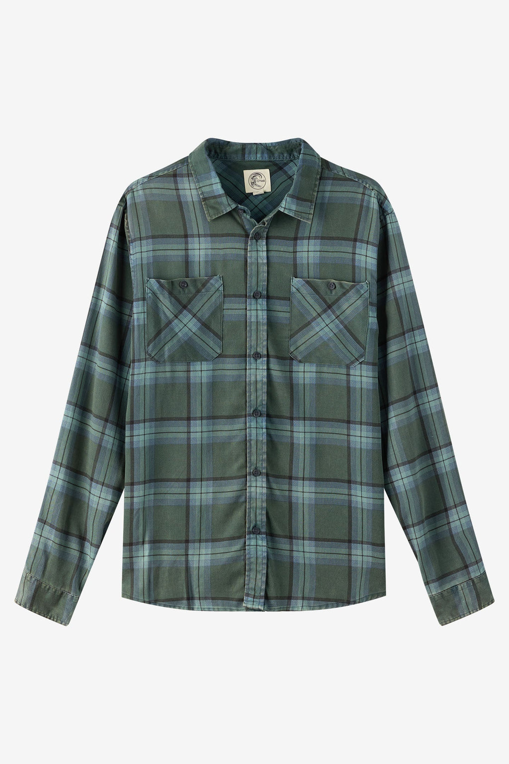 O'Neill OG Printed Flannel L/S Shirt-Hunter Green