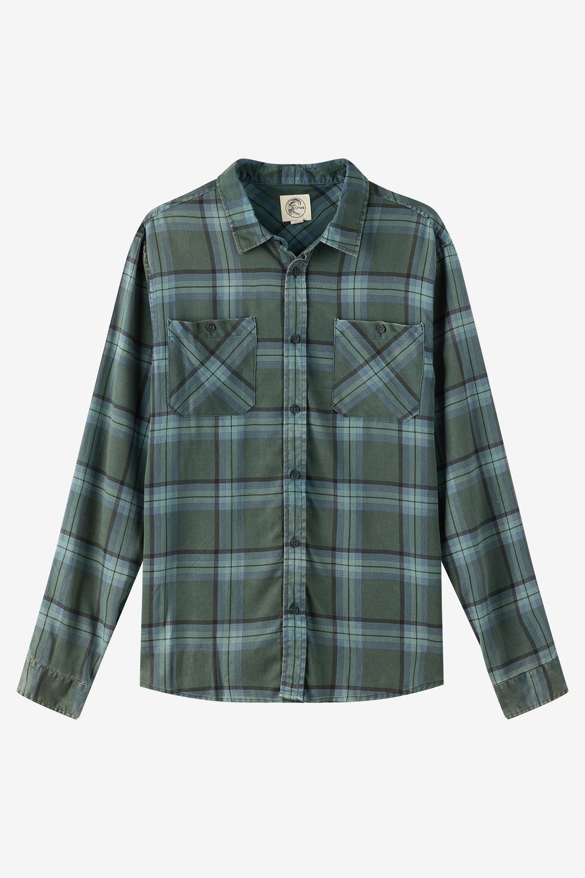 O'Neill OG Printed Flannel L/S Shirt-Hunter Green
