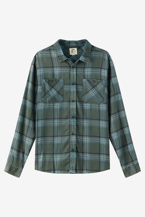 O'Neill OG Printed Flannel L/S Shirt-Hunter Green