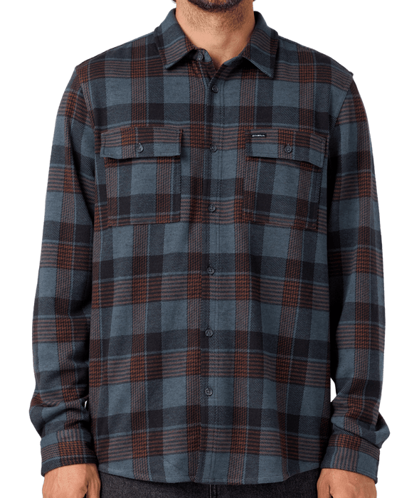 O'Neill Sutton Flannel L/S Shirt-Dark Slate