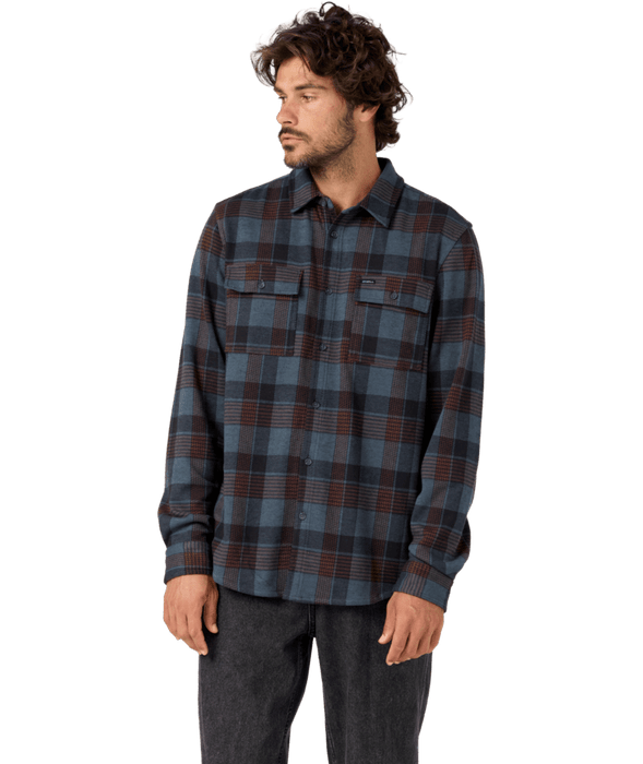 O'Neill Sutton Flannel L/S Shirt-Dark Slate