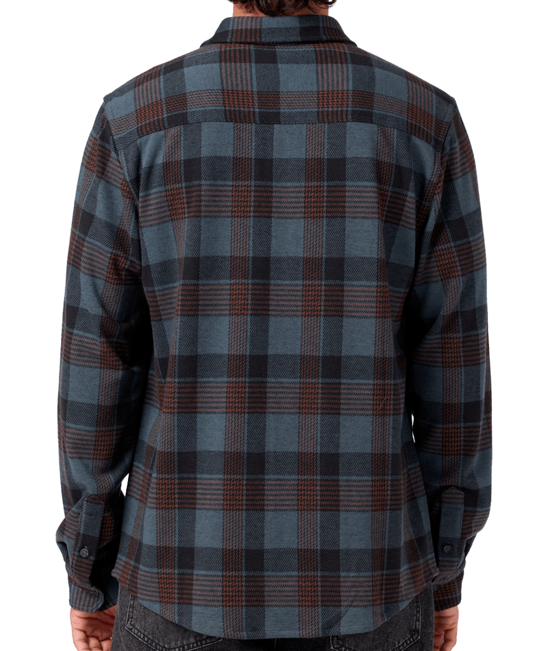 O'Neill Sutton Flannel L/S Shirt-Dark Slate