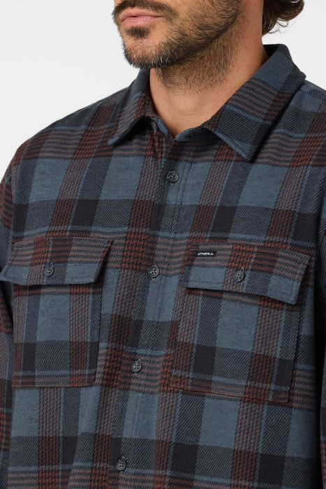 O'Neill Sutton Flannel L/S Shirt-Dark Slate