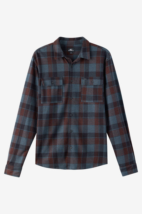 O'Neill Sutton Flannel L/S Shirt-Dark Slate