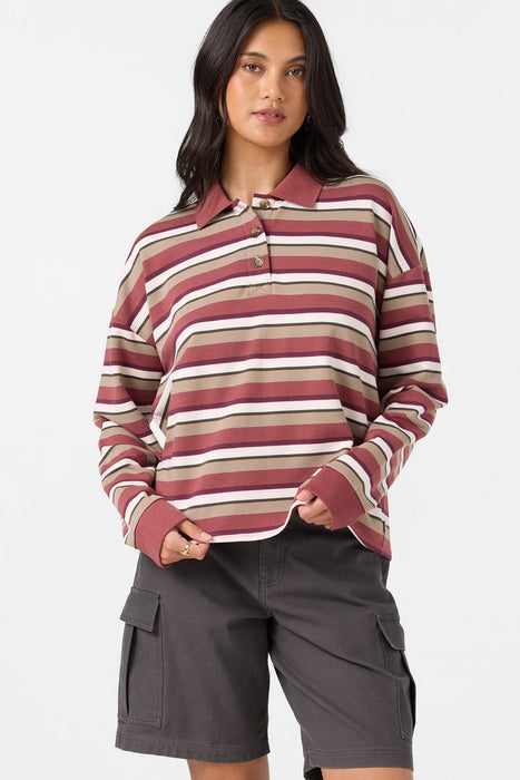 O'Neill OG Kyra Crop Polo Shirt-Apple Butter