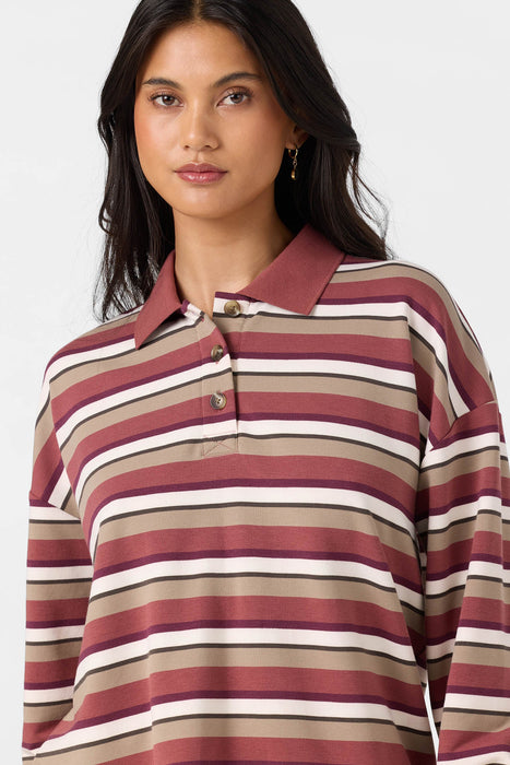 O'Neill OG Kyra Crop Polo Shirt-Apple Butter