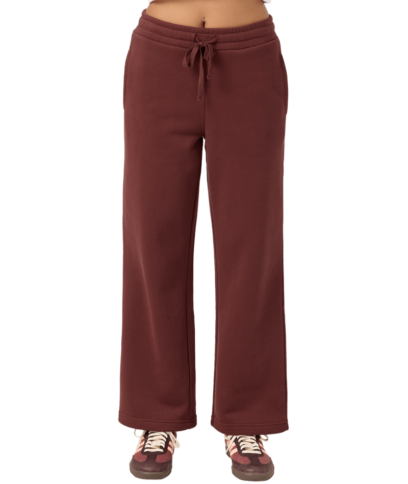 O'Neill Straight Leg Fleece Pants-Chocolate