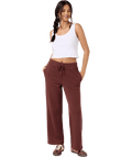O'Neill Straight Leg Fleece Pants-Chocolate