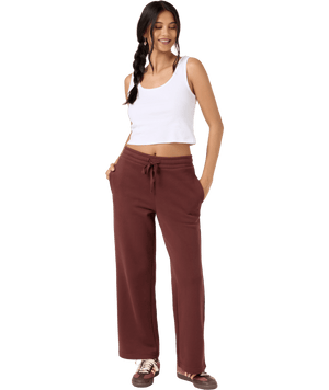 O'Neill Straight Leg Fleece Pants-Chocolate