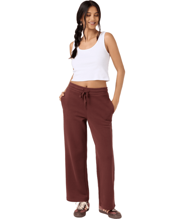 O'Neill Straight Leg Fleece Pants-Chocolate