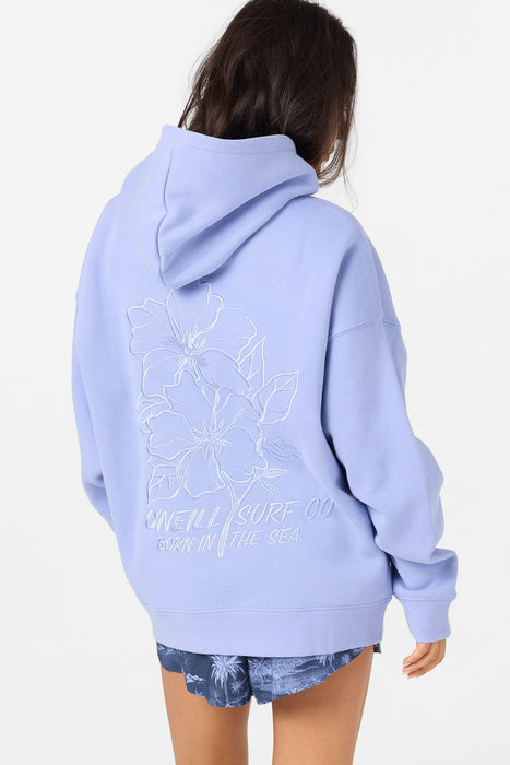 O'Neill Born In The Sea Oversized Hooded Sweatshirt-Blue Jelly