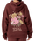 O'Neill Flora Bouquet Oversized Hooded Sweatshirt-Chocolate