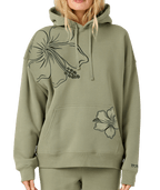 O'Neill Hibiscus Oversized Hooded Sweatshirt-Sage
