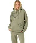 O'Neill Hibiscus Oversized Hooded Sweatshirt-Sage