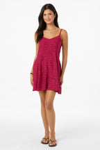 O'Neill Darcy Aria Doodle Mini Dress-Raspberry