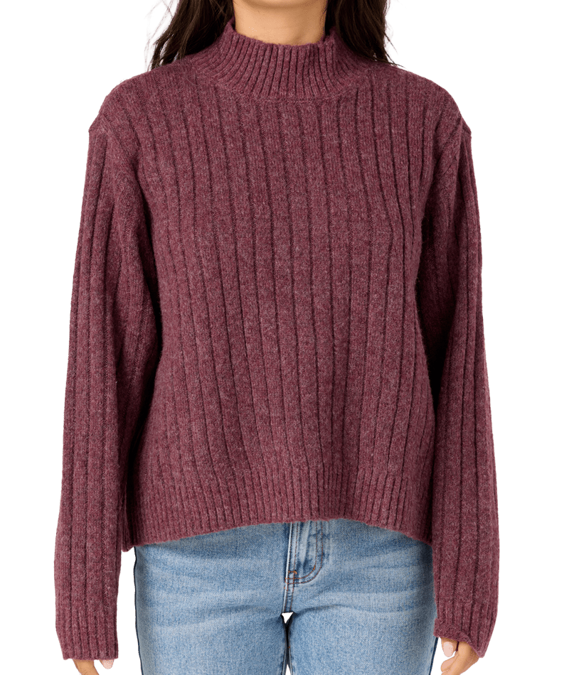 O'Neill Cypress Mockneck Sweater-Fig