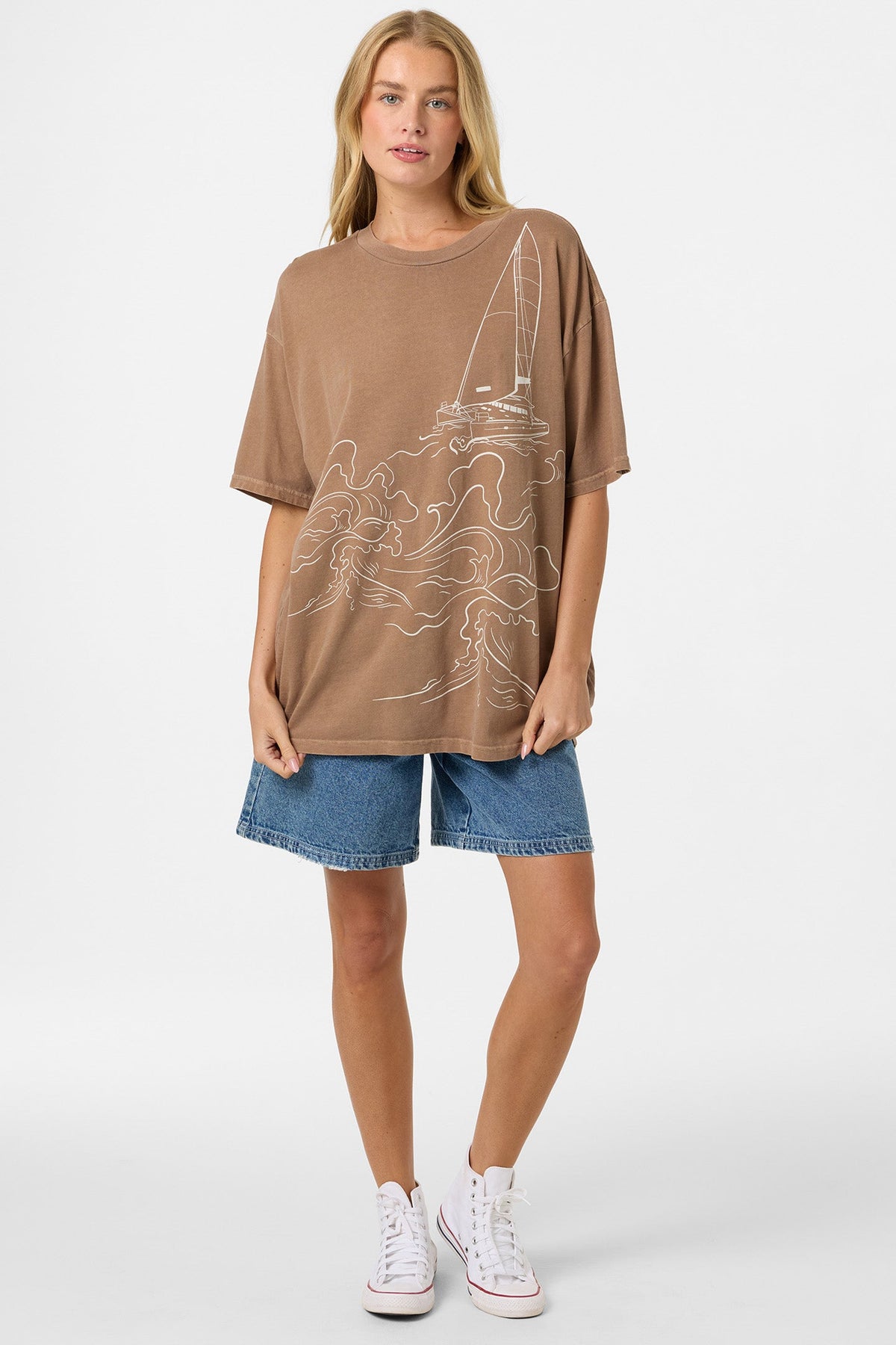 O'Neill OG Boat Oversized Tee-Carob Brown