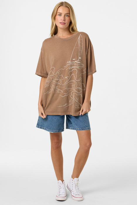 O'Neill OG Boat Oversized Tee-Carob Brown