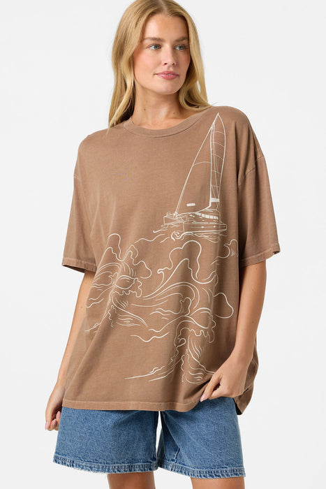 O'Neill OG Boat Oversized Tee-Carob Brown