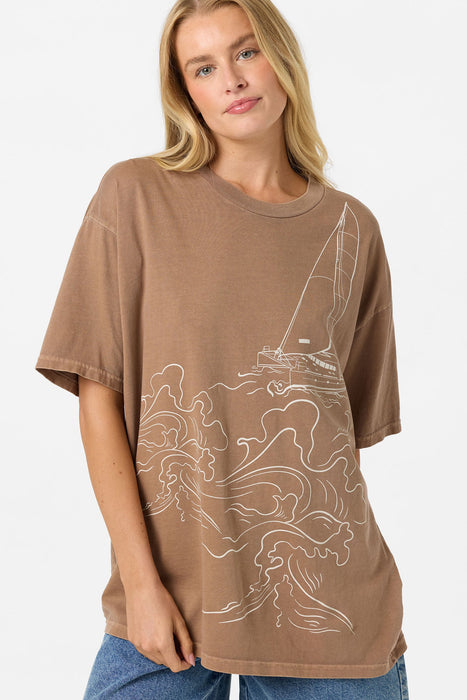 O'Neill OG Boat Oversized Tee-Carob Brown