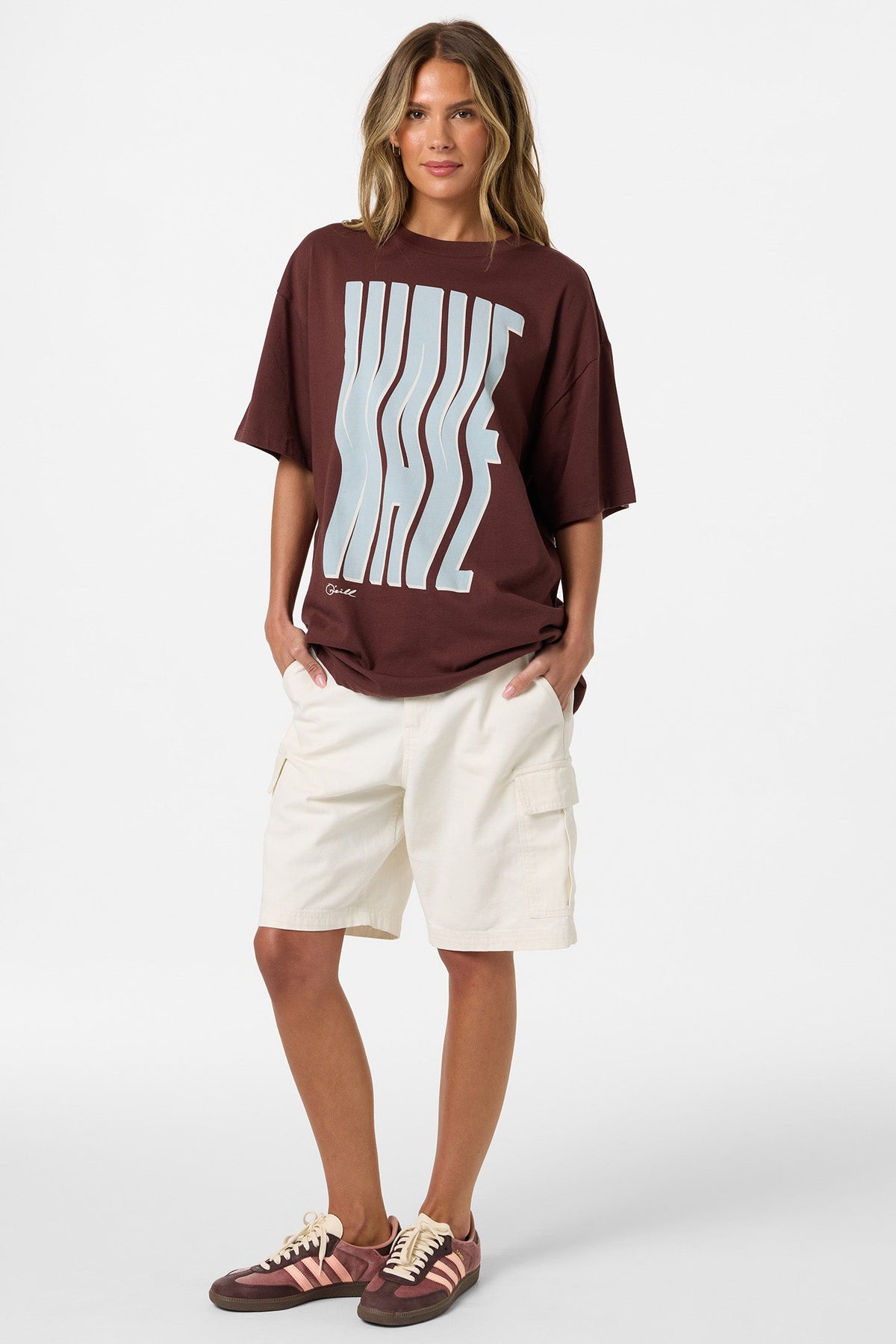 O'Neill Wave Oversized Tee-Chocolate