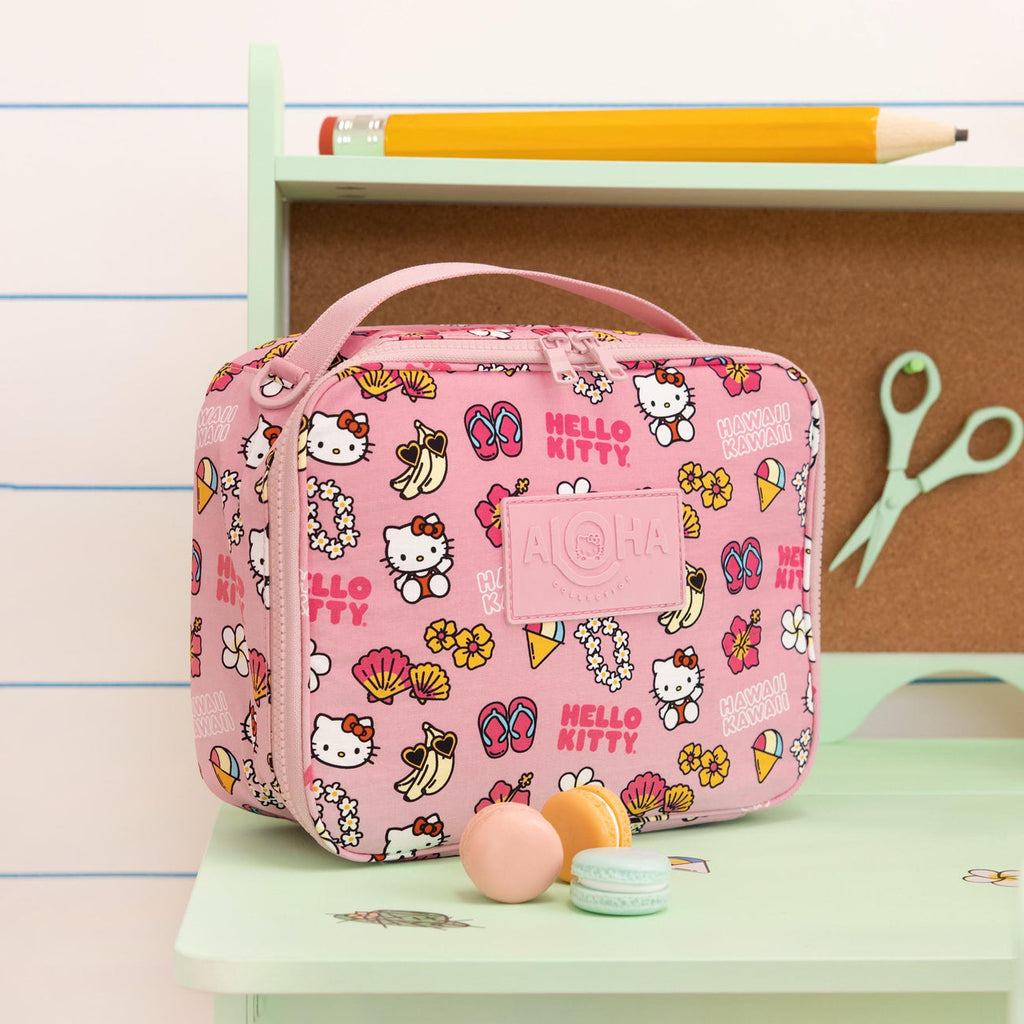 Aloha Collection Hello Kitty Icons Lunchbox-Black/Pink