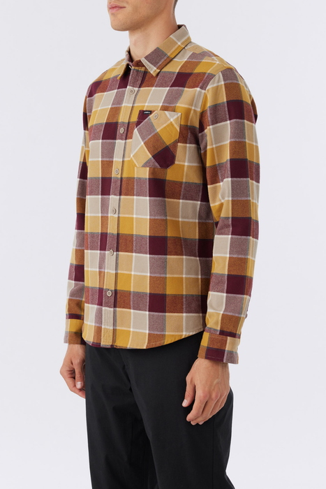 O'Neill Winslow Plaid Flannel L/S Shirt-Dark Khaki