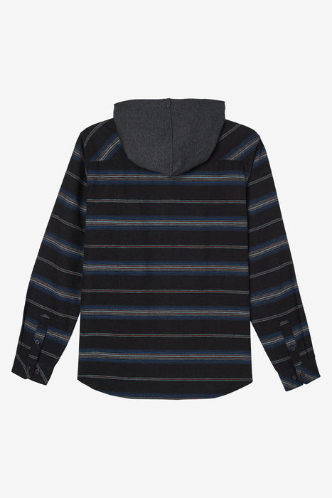 O'Neill Redmond Hooded Flannel L/S Shirt-Black
