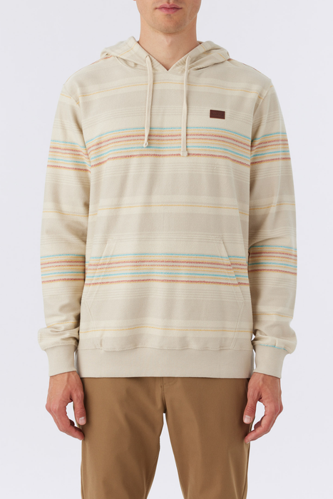 O'Neill Bavaro Stripe Pullover Sweatshirt-Light Khaki