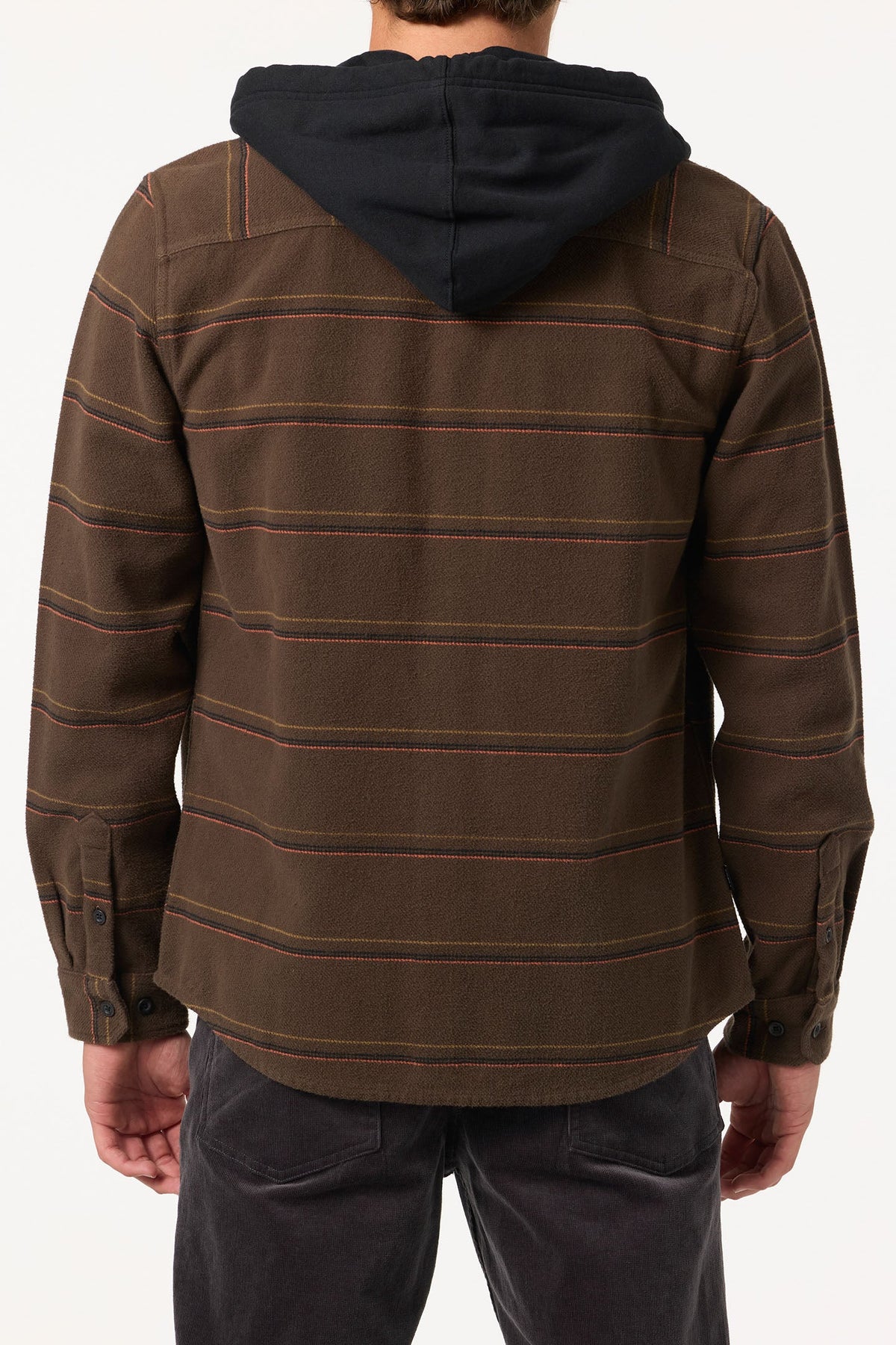 O'Neill Archer Hooded Flannel L/S Shirt-Turkish Coffee