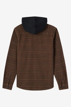 O'Neill Archer Hooded Flannel L/S Shirt-Turkish Coffee