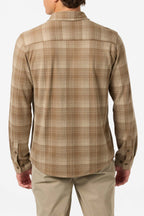O'Neill Sutton Knit Plaid L/S Shirt-Dark Khaki