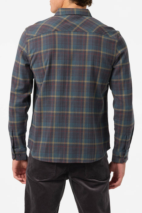 O'Neill Redmond Plaid Flannel L/S Shirt-Dark Slate