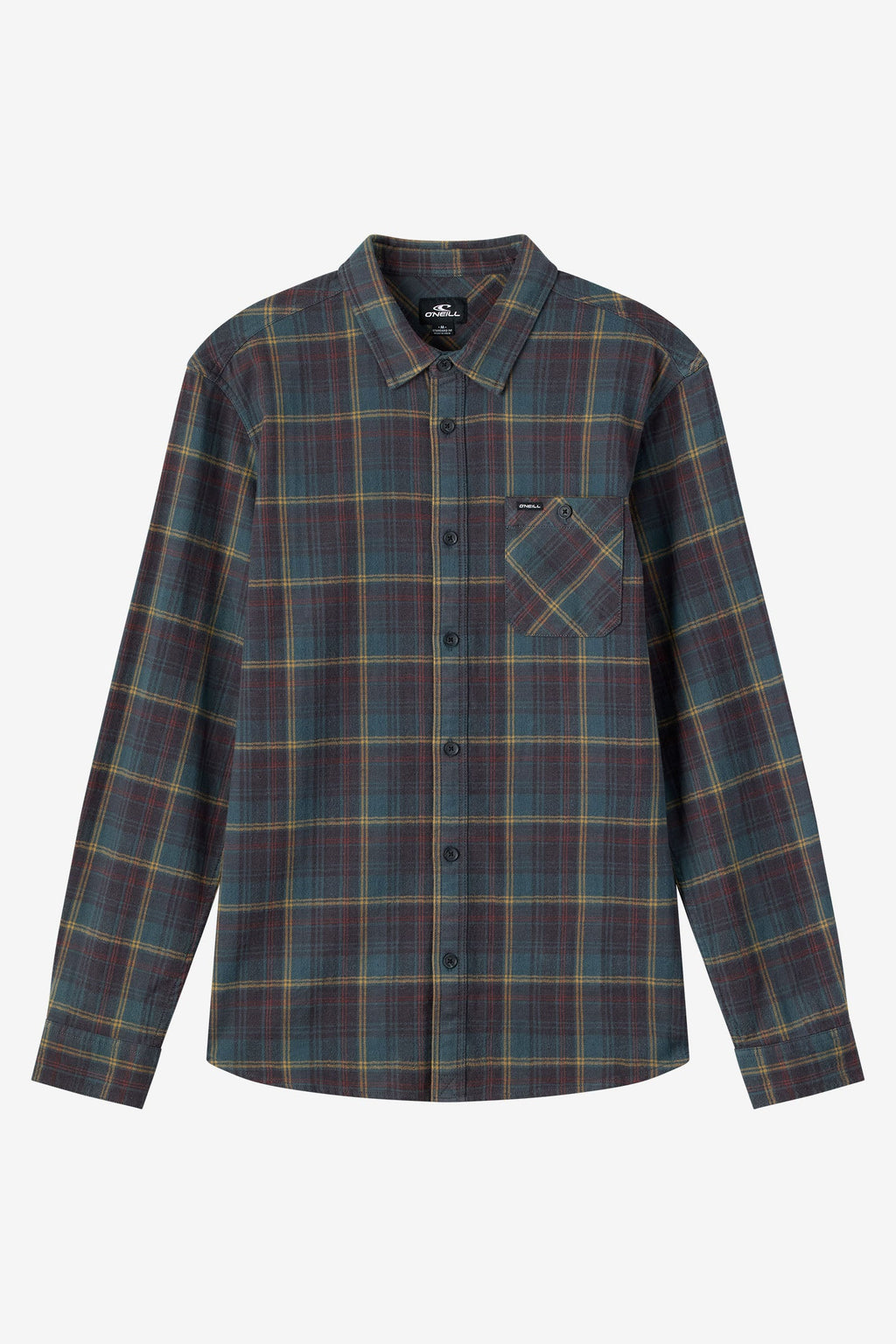O'Neill Redmond Plaid Flannel L/S Shirt-Dark Slate