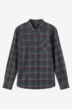 O'Neill Redmond Plaid Flannel L/S Shirt-Dark Slate