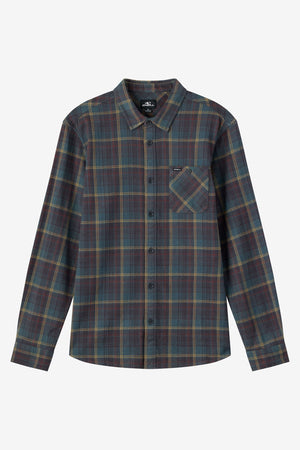 O'Neill Redmond Plaid Flannel L/S Shirt-Dark Slate