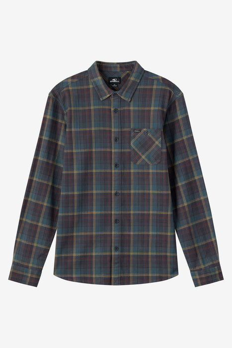 O'Neill Redmond Plaid Flannel L/S Shirt-Dark Slate