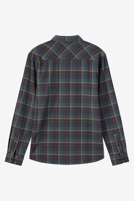 O'Neill Redmond Plaid Flannel L/S Shirt-Dark Slate