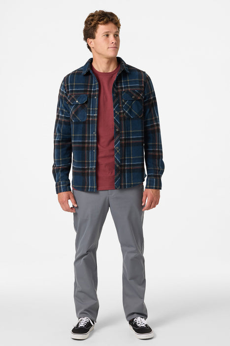 O'Neill Glacier Plaid Superfleece L/S Shirt-Midnight Navy