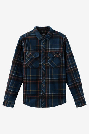 O'Neill Glacier Plaid Superfleece L/S Shirt-Midnight Navy